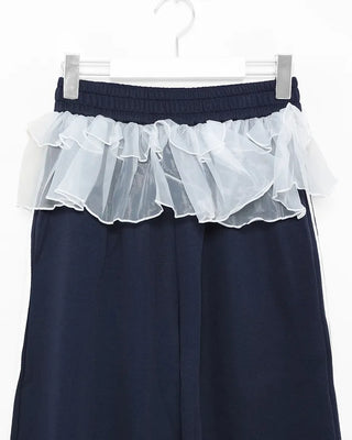 Chiffon-lined sweatpants