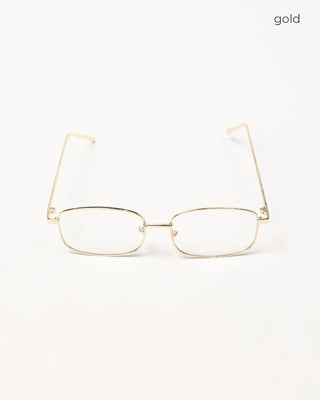 Minimalist square metal eyewear