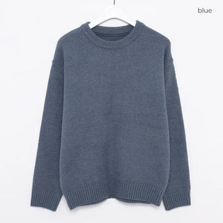 Drop Shoulder Oversized Round Knit