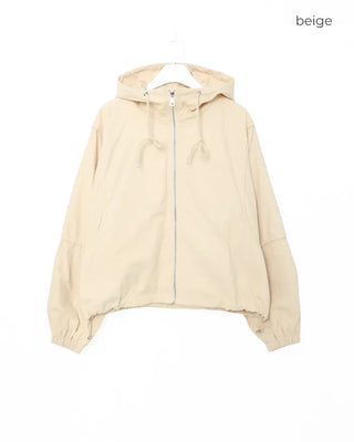 Piping Tape Point High Neck Hooded Jumper