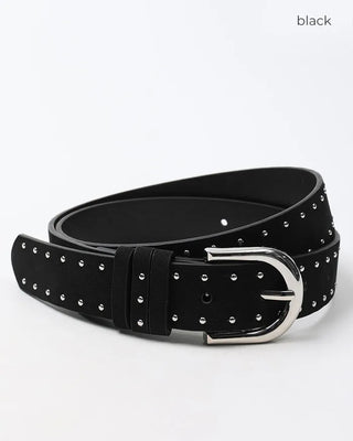 Suede stud belt