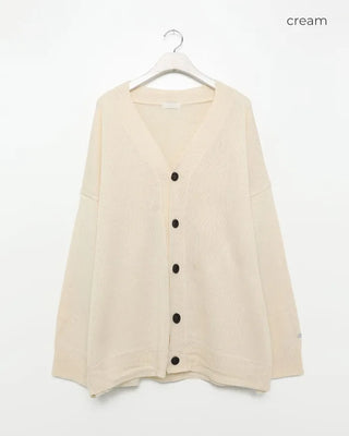 Oversized Button Long Cardigan