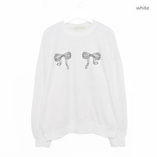 Oversized Two-Ribbon Sweatshirt
