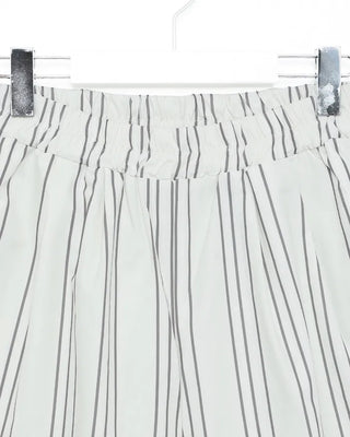Elastic waist triple stripe cotton pants