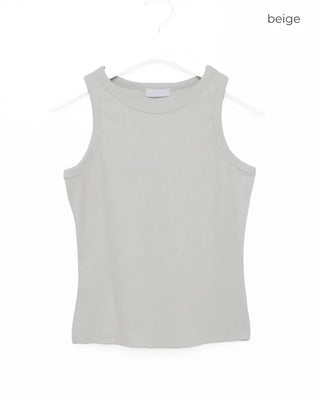Simple cotton ribbed tank top