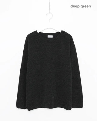 Crew neck ribbed long t-shirt