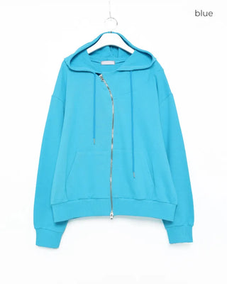 Asymmetrical zip-up hoodie
