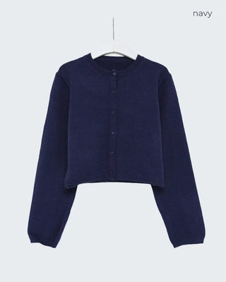 Crop Round Knit Cardigan
