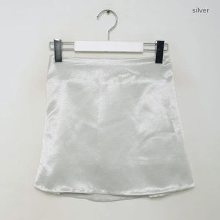 Satin mini skirt