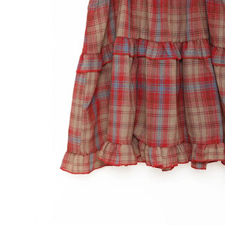 Checked sleeveless blouse