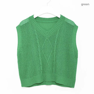 Twist knit sleeve top