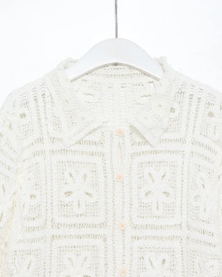 Floral Vintage Crochet Collar Cardigan