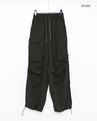 Cargo wide nylon pants
