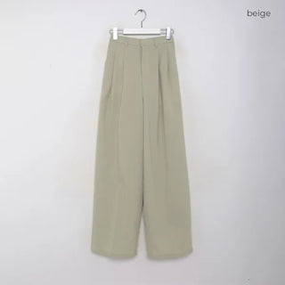 Pintuck wide slacks