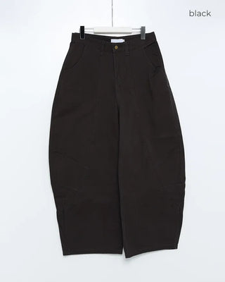 Side Yoke Wide Cotton Pants