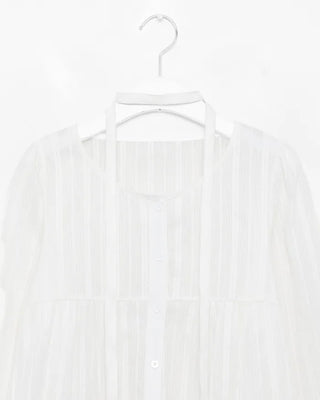 (Set) Punching Lace Tie Blouse
