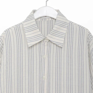 Summer striped short-sleeved shirt