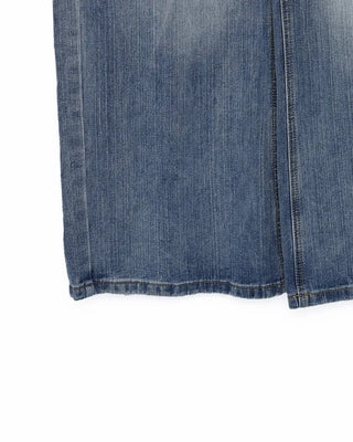 (Unisex) Vintage Washed Wide Denim Pants