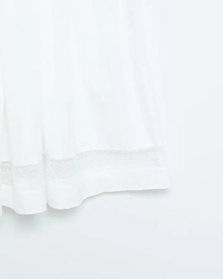 Tulle lace hem easy long skirt