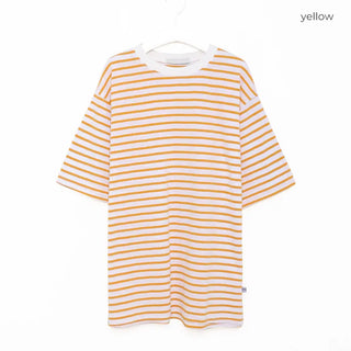 Colored striped short-sleeved T-shirt