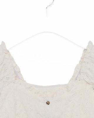 Lace-point blouse