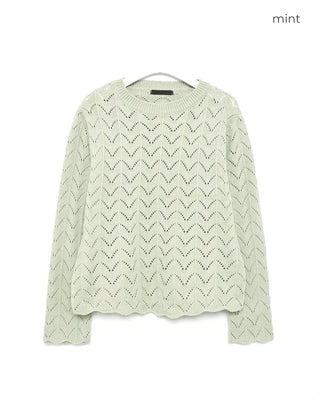 Wave openwork knit