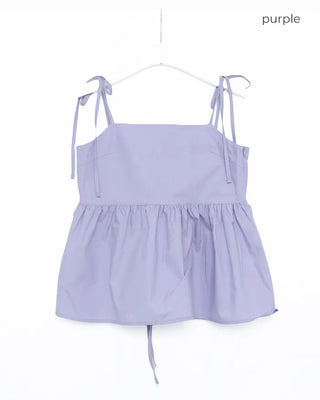 Shoulder ribbon camisole blouse