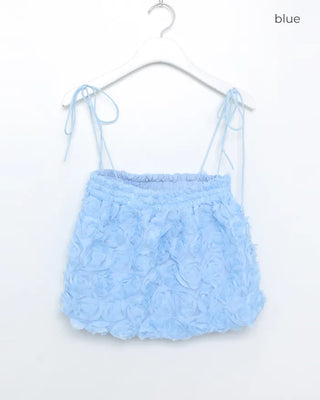 Flower sleeveless blouse