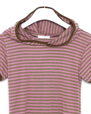 Hooded striped T-shirt