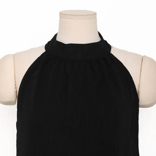 Halter neck frill mini dress