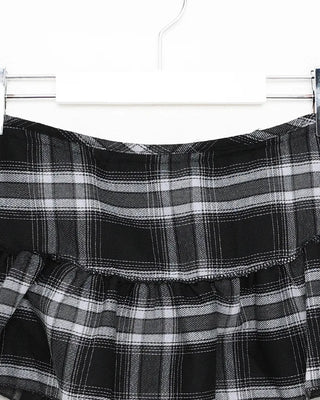 Checked layered skirt