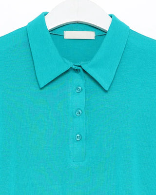 Colored neck puff sleeve shirt