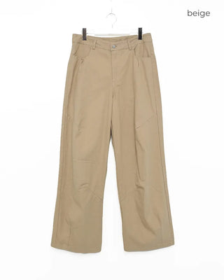 92 Back Logo Cotton Wide Pants