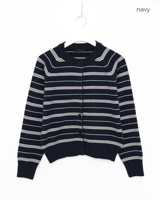 Striped Round Cardigan
