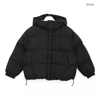 Hooded padded collar jacket