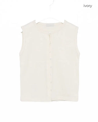 Front button knit vest