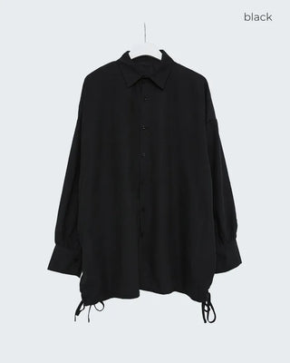 Oversized drawstring shirt