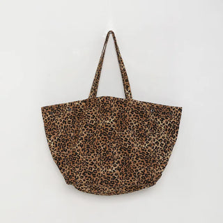 (Unisex) Leopard Big Canvas Shoulder Bag