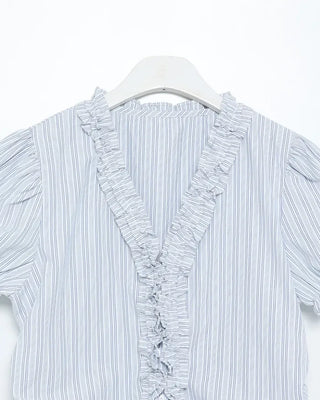 Frill puff sleeve blouse