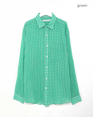 Checked sheer shirt