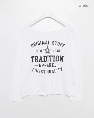 2-way neck lettering cut-off long cutsew