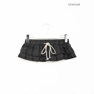 Checked tiered layered skirt