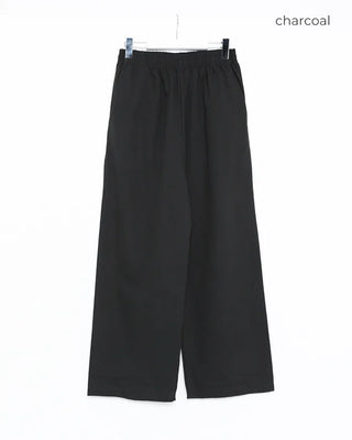 Cotton wide-leg elastic waist pants