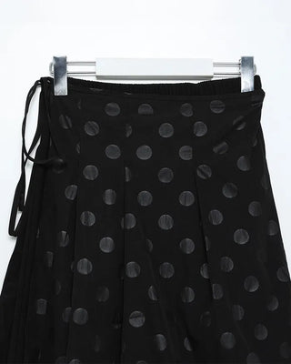 Dot Wrap Point Midi Skirt