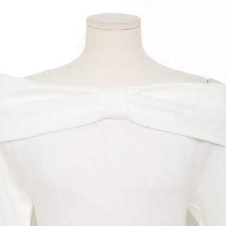 Ribbon Point Open Shoulder T-Shirt