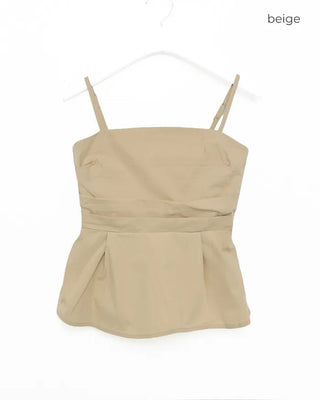 Shirred flared blouse
