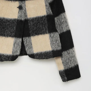 Checked cropped jacket