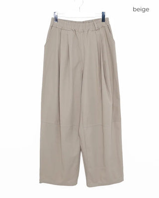 Two-pleat cotton wide-leg pants