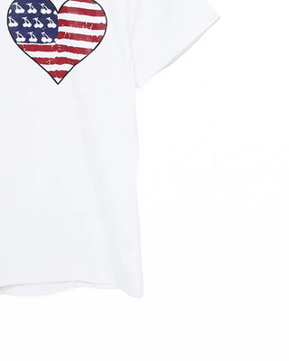 Heart print crop t-shirt