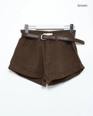 Belted shorts
